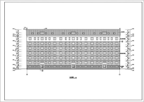 6+1坡屋面住宅楼经典建筑施工图-图二