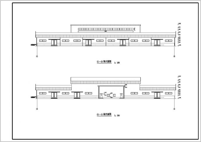 简易型的综合加工库建筑施工图纸（共4张）_图1