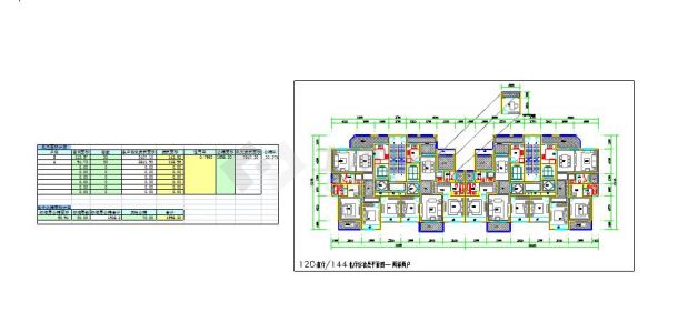 某高层住宅小区两梯两户户型图（118、142平米）-图一