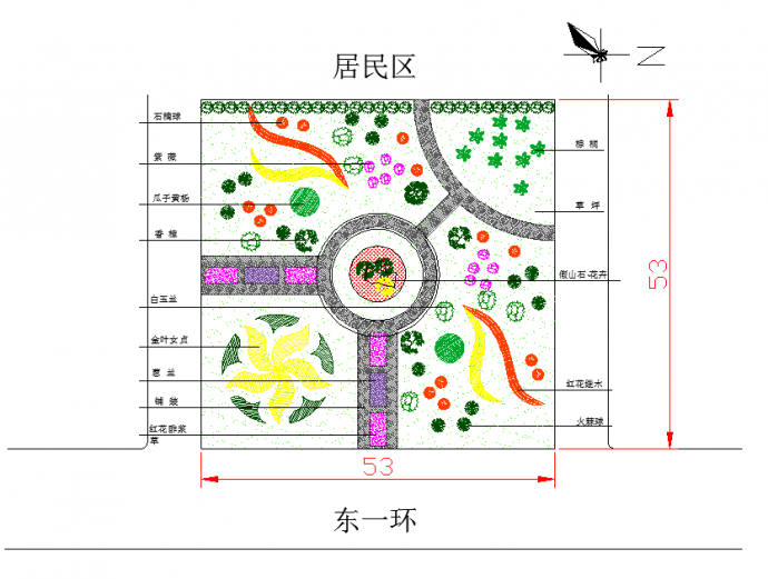 某地区游园公园绿化设计施工详情图_图1