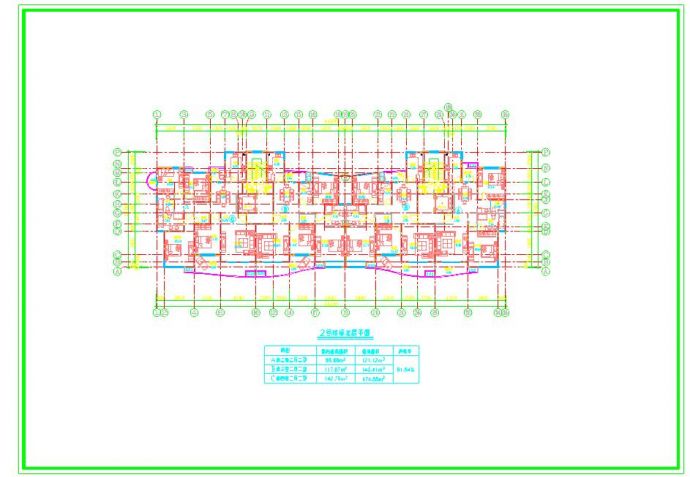 某小高层板式住宅户型图（120、140、170平方米）_图1