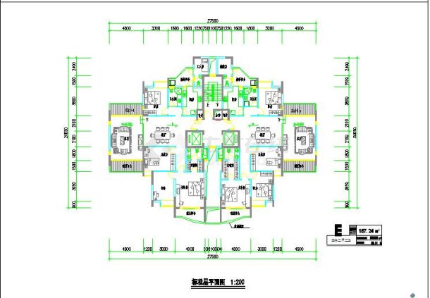 最新整理六种圆形住宅楼建筑户型图合集-图一