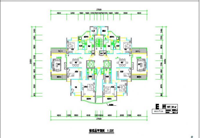 最新整理六种圆形住宅楼建筑户型图合集_图1