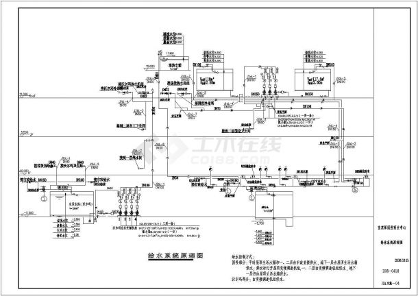 四川沃尔玛超市大卖场给排水设计施工图（含地下室及总平图）-图二