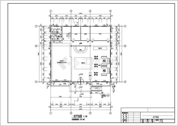 某钢结构售楼中心CAD基础参考图-图二