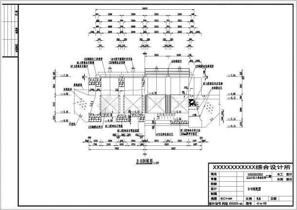 非常齐全的某排洪渠水闸CAD设计图-图二