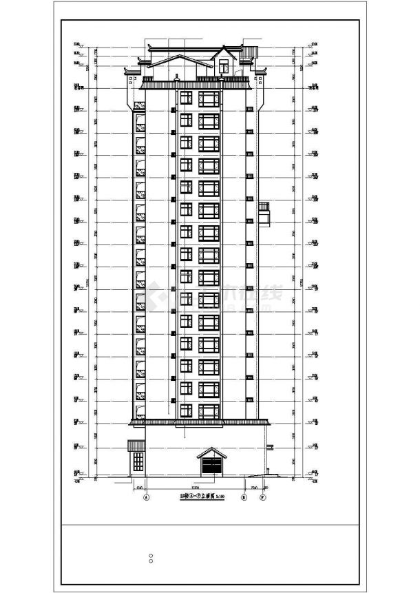 高52.2米两套17层中式风格高层住宅楼建筑施工图，含说明-图一
