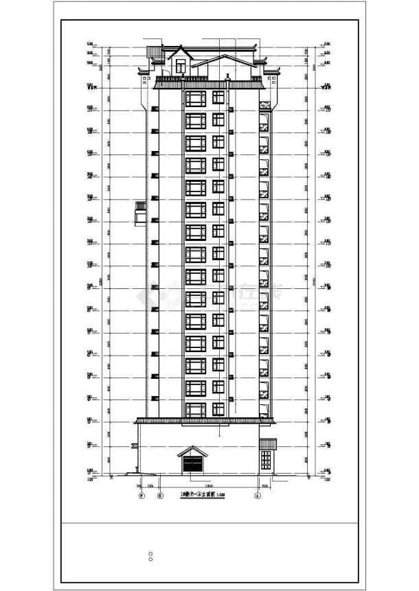 高52.2米两套17层中式风格高层住宅楼建筑施工图，含说明-图二