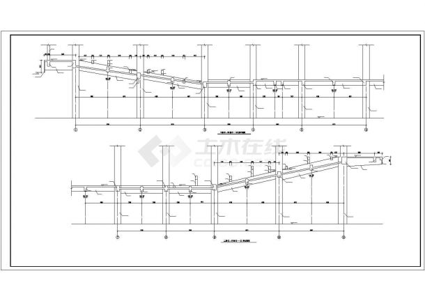 某报告厅混凝土框架结构剪力墙设计施工图纸-图二