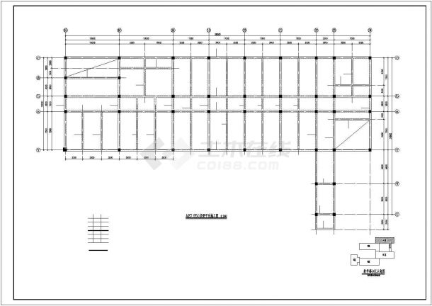 某坡屋面框架结构建筑设计施工图纸-图一