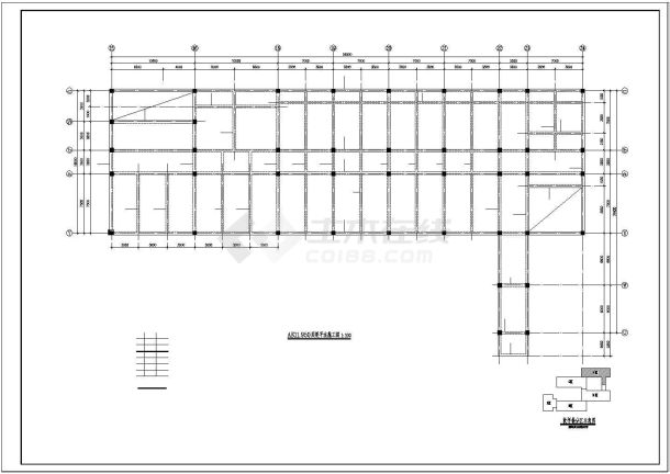 某坡屋面框架结构建筑设计施工图纸-图二