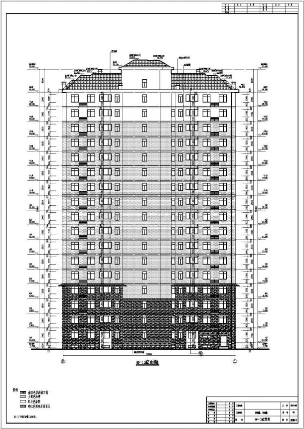 简欧17层高层住宅小区建筑施工图-图二