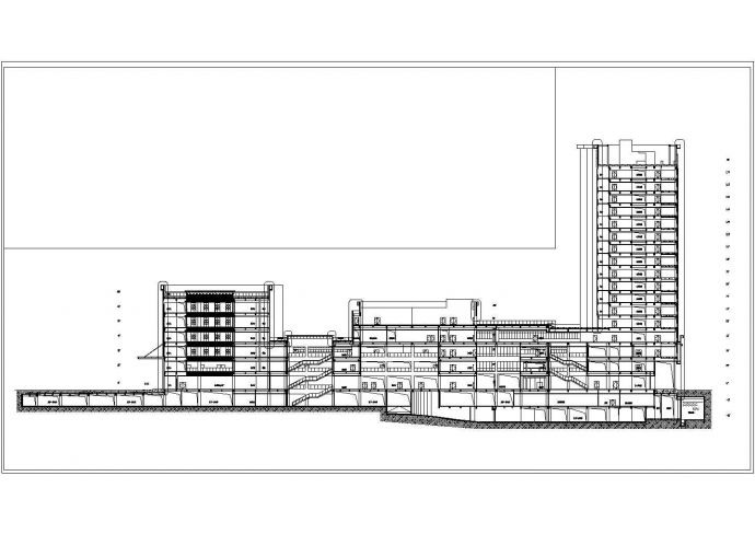 某医院核心医疗区建筑施工图cad图纸_图1