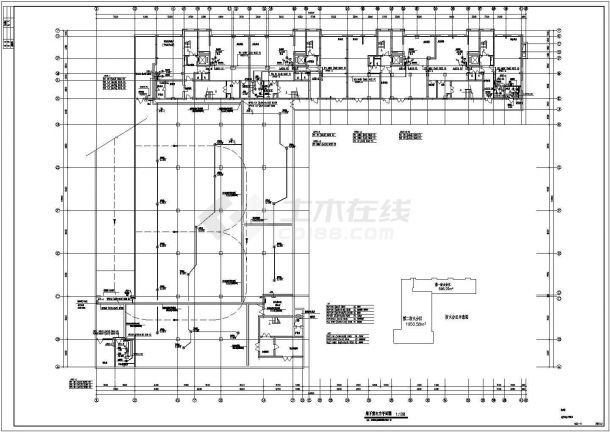 某科研综合楼电力电气设计CAD平立面施工图-图一