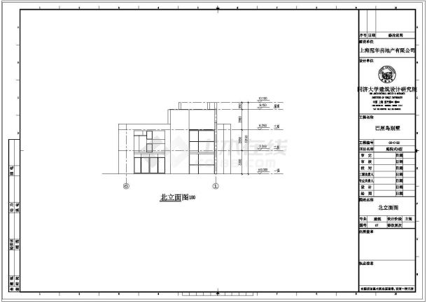 某地区现代性别墅户型建筑设计总图-图二