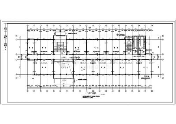 某地教学楼建筑全套框架结构施工图-图二