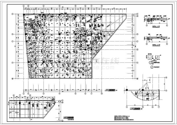 某地市中心高档住宅结构建筑设计图-图一