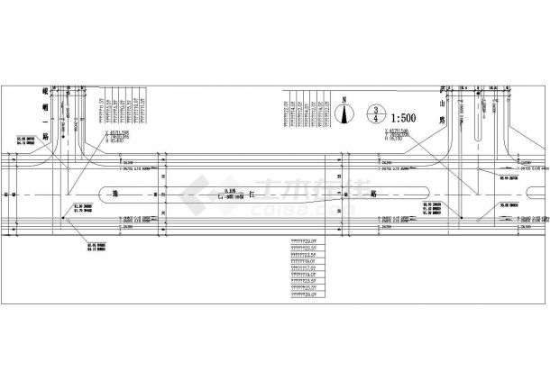 1015米市政道路管线综合规划cad设计施工图（带区位图）-图二
