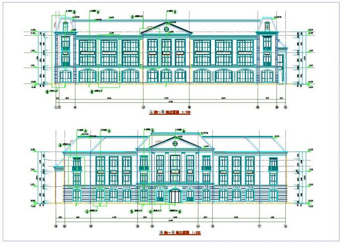 15班框架结构法式贵族幼儿园建筑施工图_图1