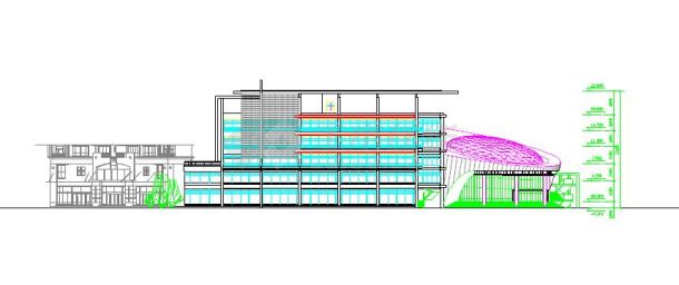 五层框架结构休闲会所建筑施工图（6301平方米）-图一