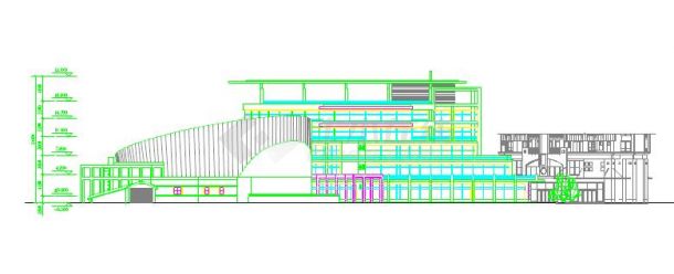 五层框架结构休闲会所建筑施工图（6301平方米）-图二