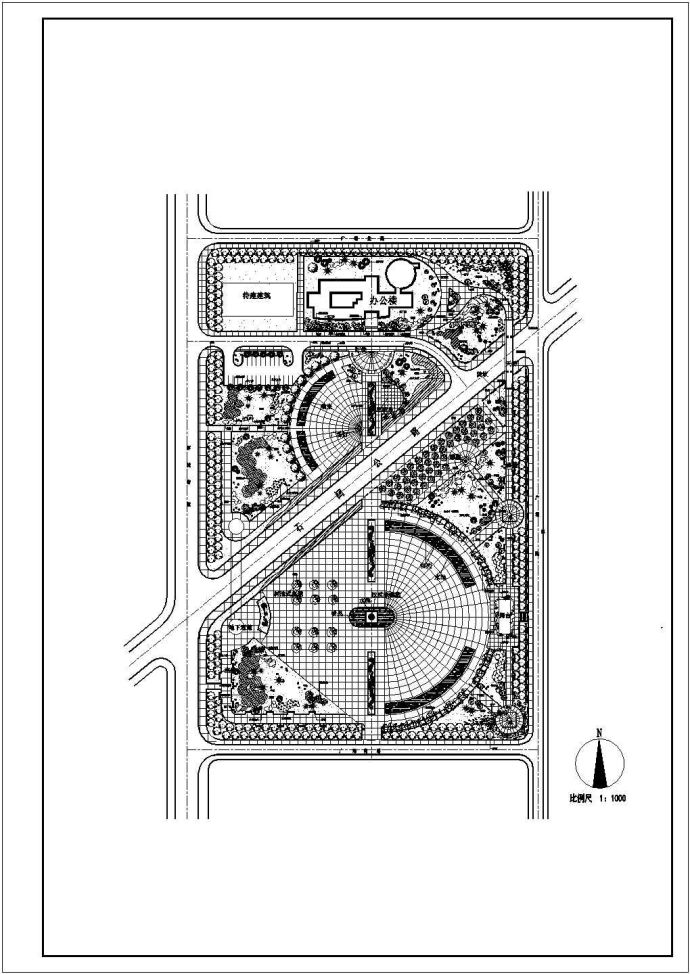 某地区广场景观规划设计总方案施工图_图1
