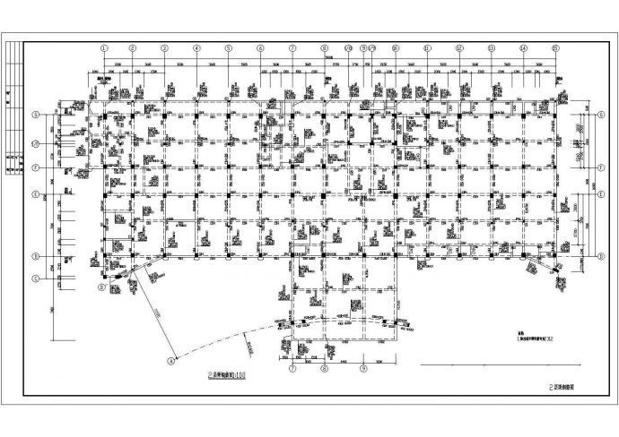 南方某地异形框架柱建筑结构全套图纸_图1