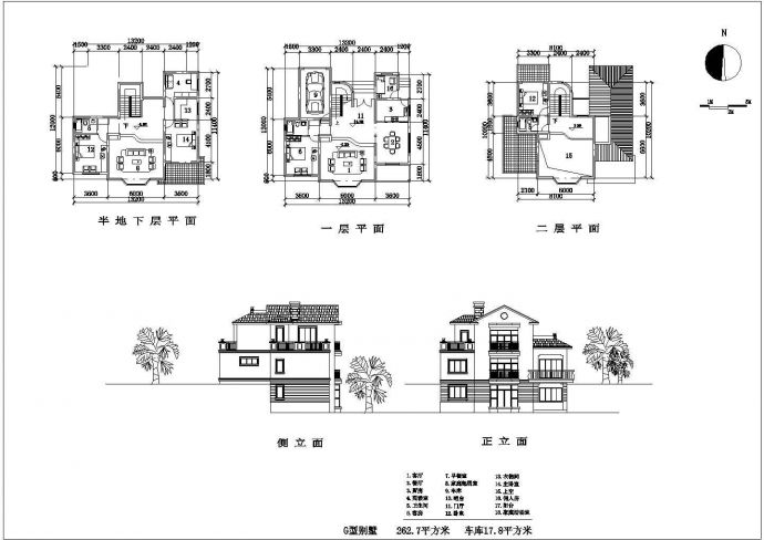 某地区欧式别墅建筑完整设计施工图纸_图1