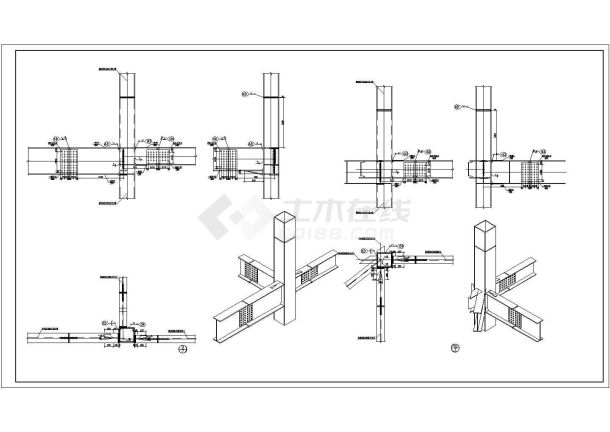 钢结构（商业）-带地下车库结构设计图-图二
