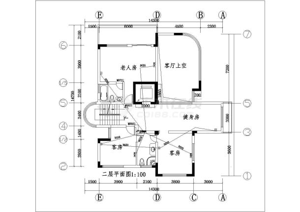 某地方高档别墅电气施工图（共九张）-图一