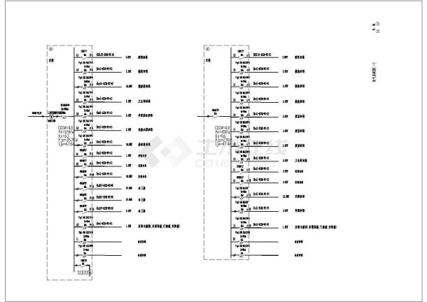 某地方高档中型别墅电气施工图（共八张）-图二