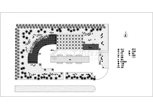 某城市小型园林道路及园路设计图纸-图一