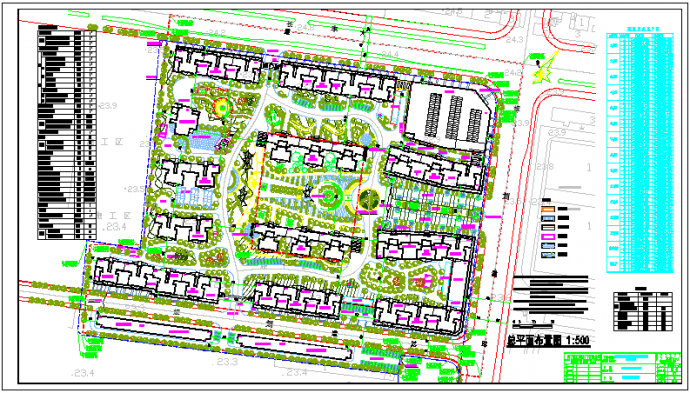 一整套某小区景观绿化规划CAD平面详图_图1