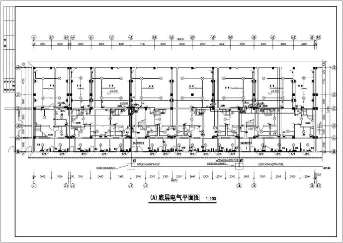 某地区住宅楼电气设计方案施工图（共12张）_图1