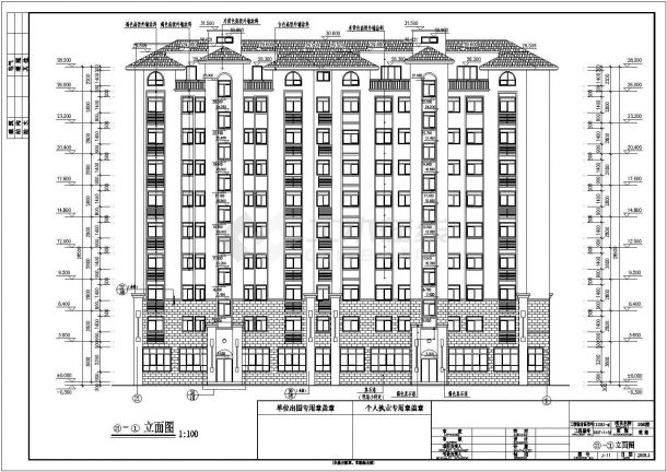 某九层一梯二户住宅楼建筑施工图（26张CAD图）-图二