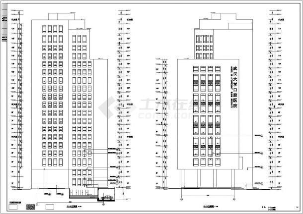 超全的17层医院门诊楼建筑全套施工图，含效果图-图二