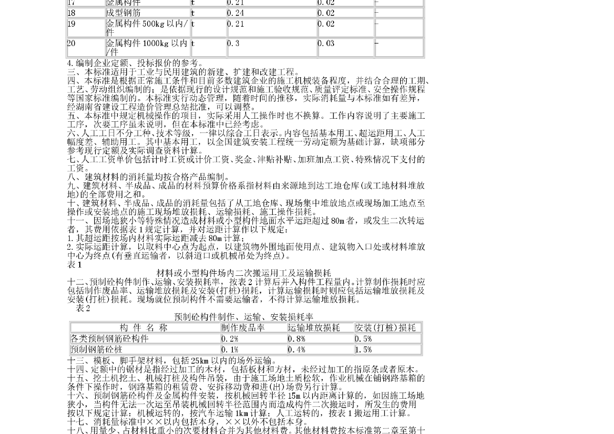 《2014年湖南省消耗量标准定额工程量计算规则及说明》-图二