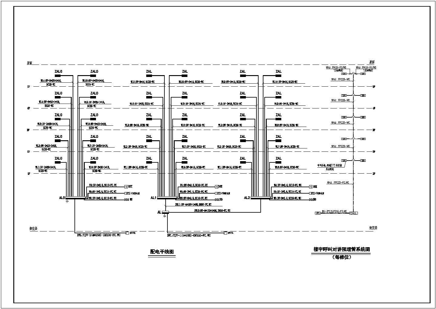 南方某地高层住宅楼电气系统设计图纸