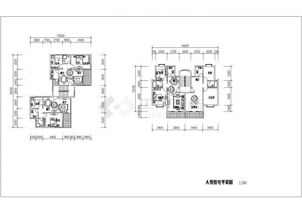 某地住宅小区设计建筑规划方案户型图-图二