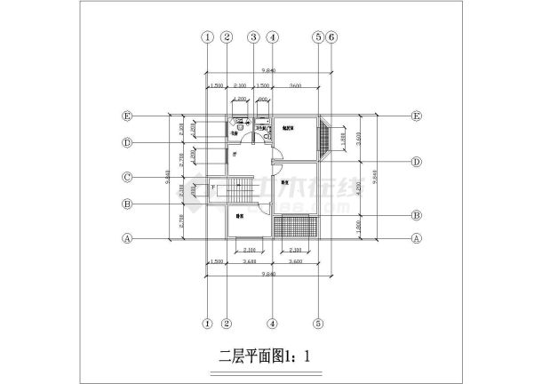 某地一家庭住宅小别墅装修设计施工图纸-图二