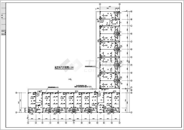 某地区宿舍楼建筑电气施工设计图纸-图一