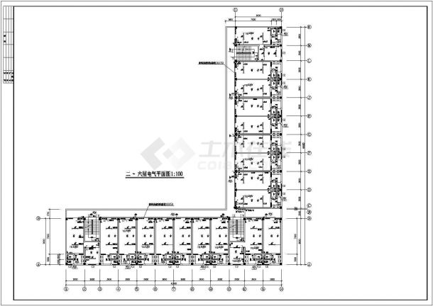 某地区宿舍楼建筑电气施工设计图纸-图二