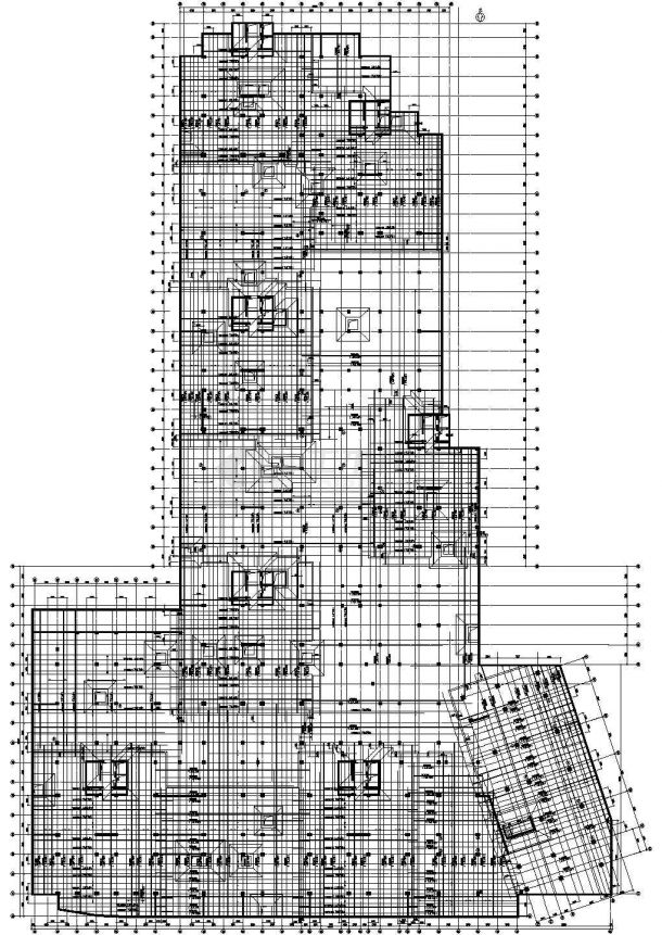 某地上多塔楼地下大底盘高层大厦结构施工图-图二