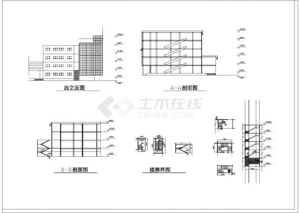江苏4600平米5层城市展览馆建筑设计图-图二