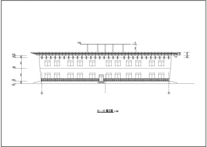 山西三层小型展览馆cad建筑工程图纸（附效果图）_图1
