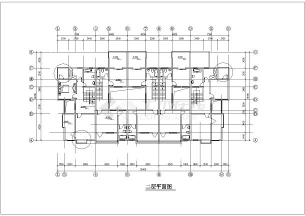 某地3层楼联排别墅建筑设计施工图（含透视图）-图二