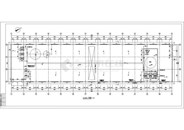 1400平带吊车门式钢架结构单层厂房建筑结构全套cad施工图，含说明-图二