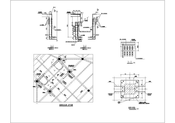 原结构新增观光电梯加固施工图（共6张图）_图1