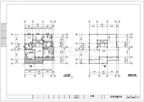 某地三层别墅建筑结构方案设计施工图（含设计说明）-图二