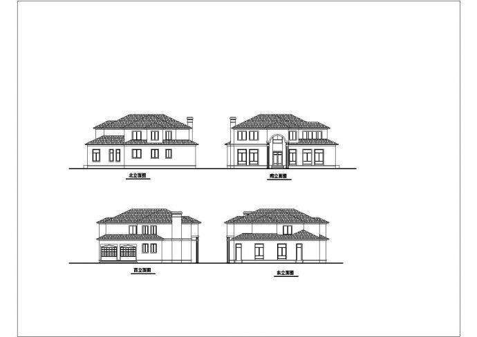 某地区独栋二层别墅建筑设计施工图_图1